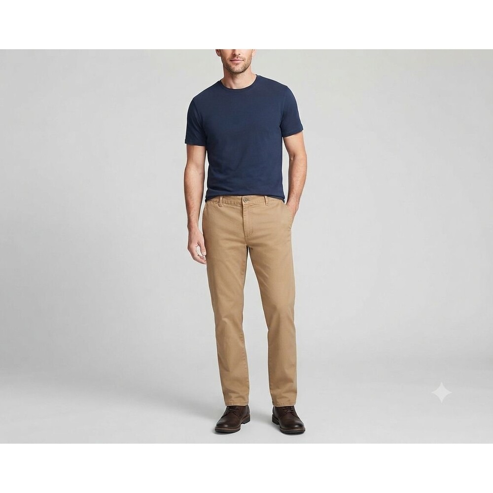 Old Navy Mens Athletic Taper Rotation Chino Pants 46x30 Doe a Deer Built‑In Flex